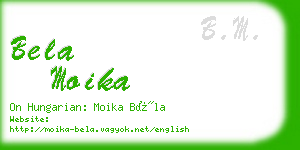 bela moika business card